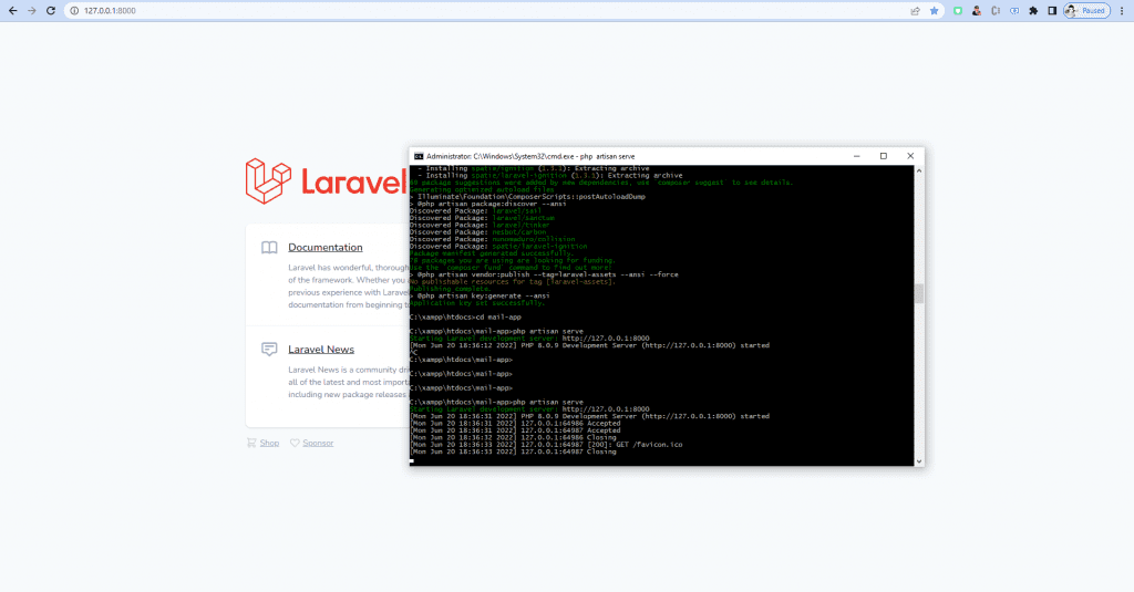 Create fresh Laravel 9 Application - send mail using Gmail