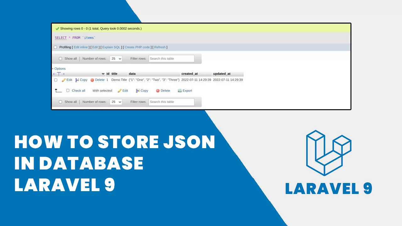 How to Store JSON in Database Laravel 9