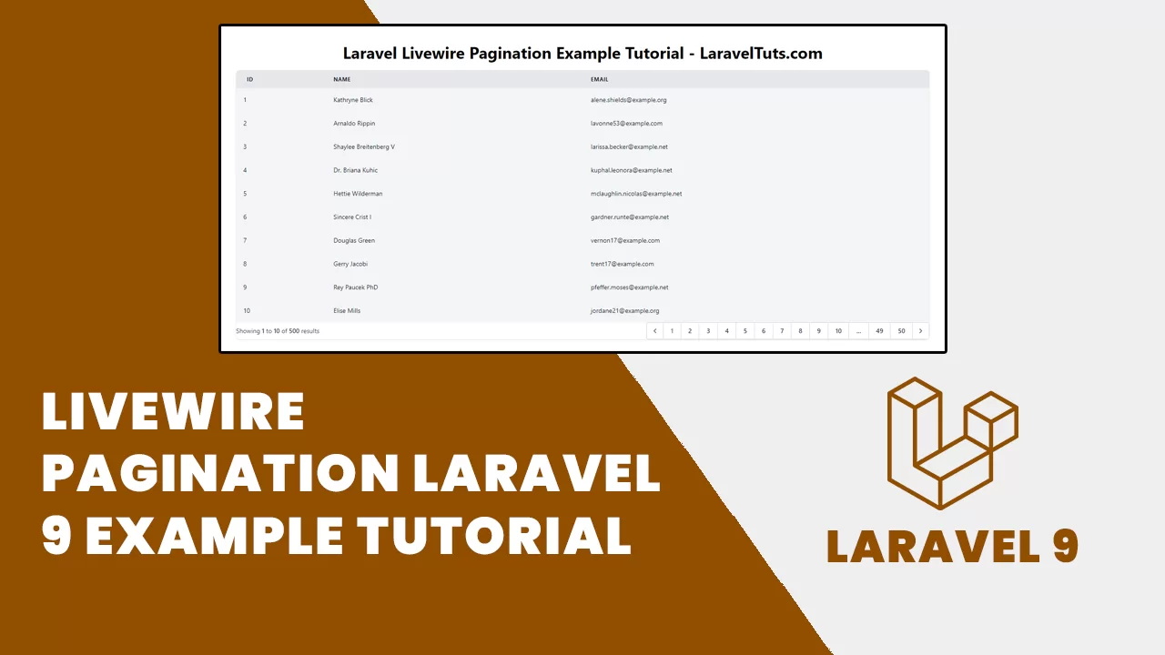 Livewire Pagination Laravel 9 Example Tutorial