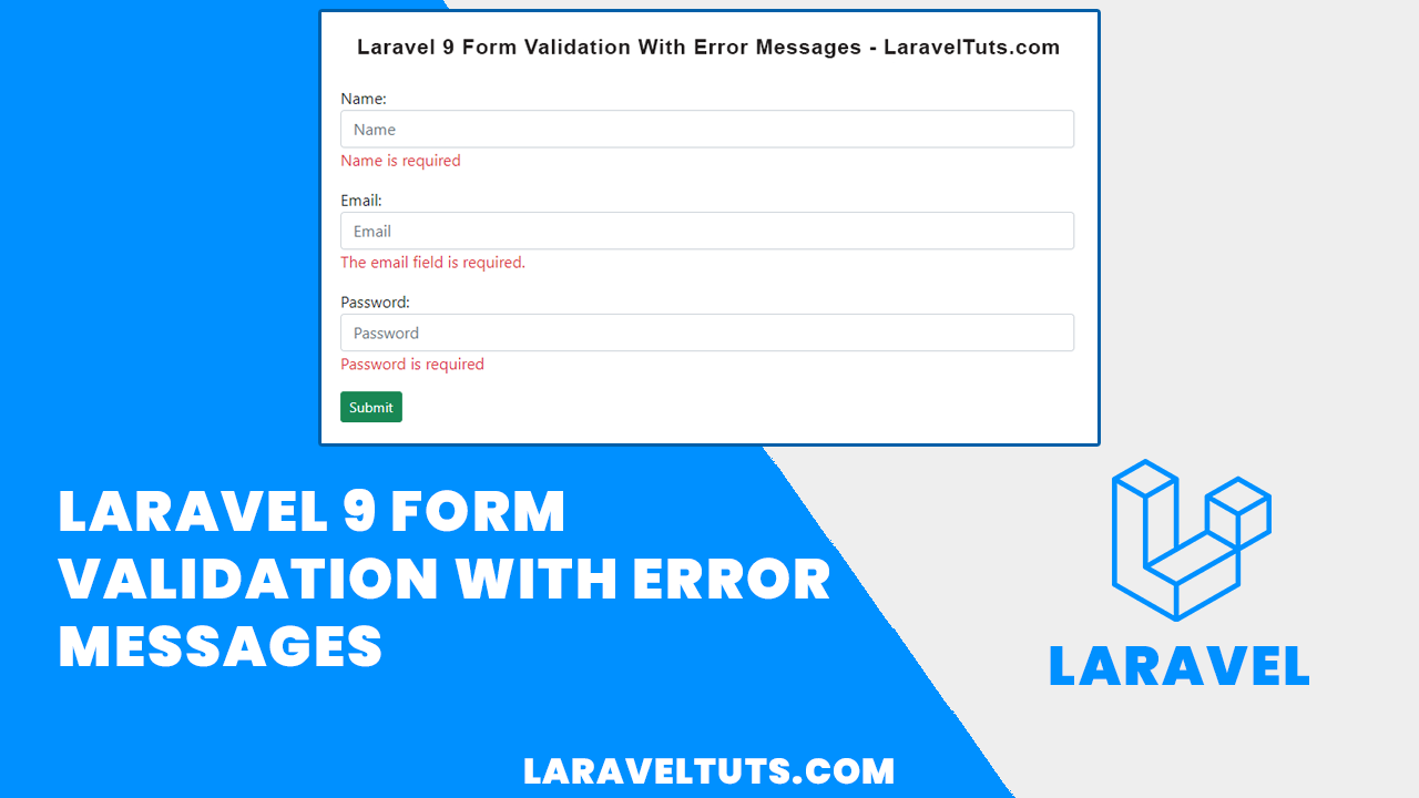 Laravel 9 Form Validation With Error Messages