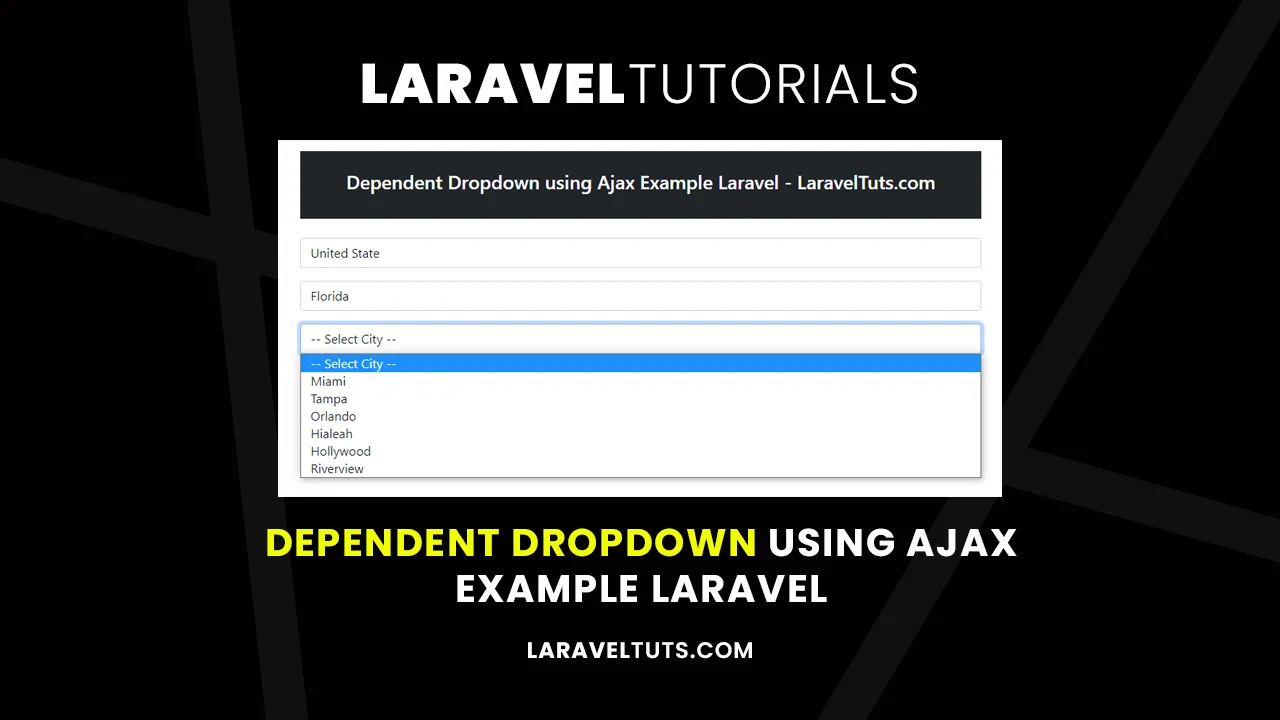Dependent Dropdown using Ajax Example Laravel