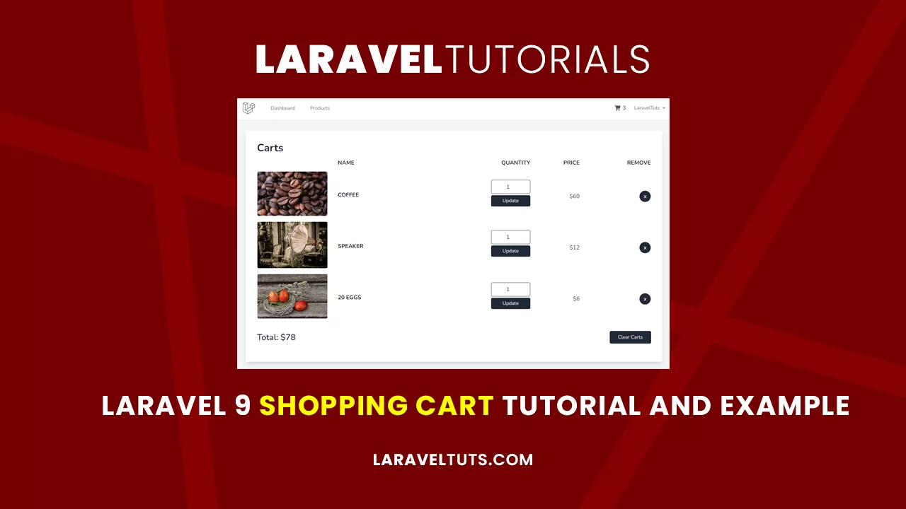 Laravel 9 Shopping Cart Tutorial and Example