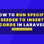 How to Run Specific Seeder To Insert Records in Laravel 10